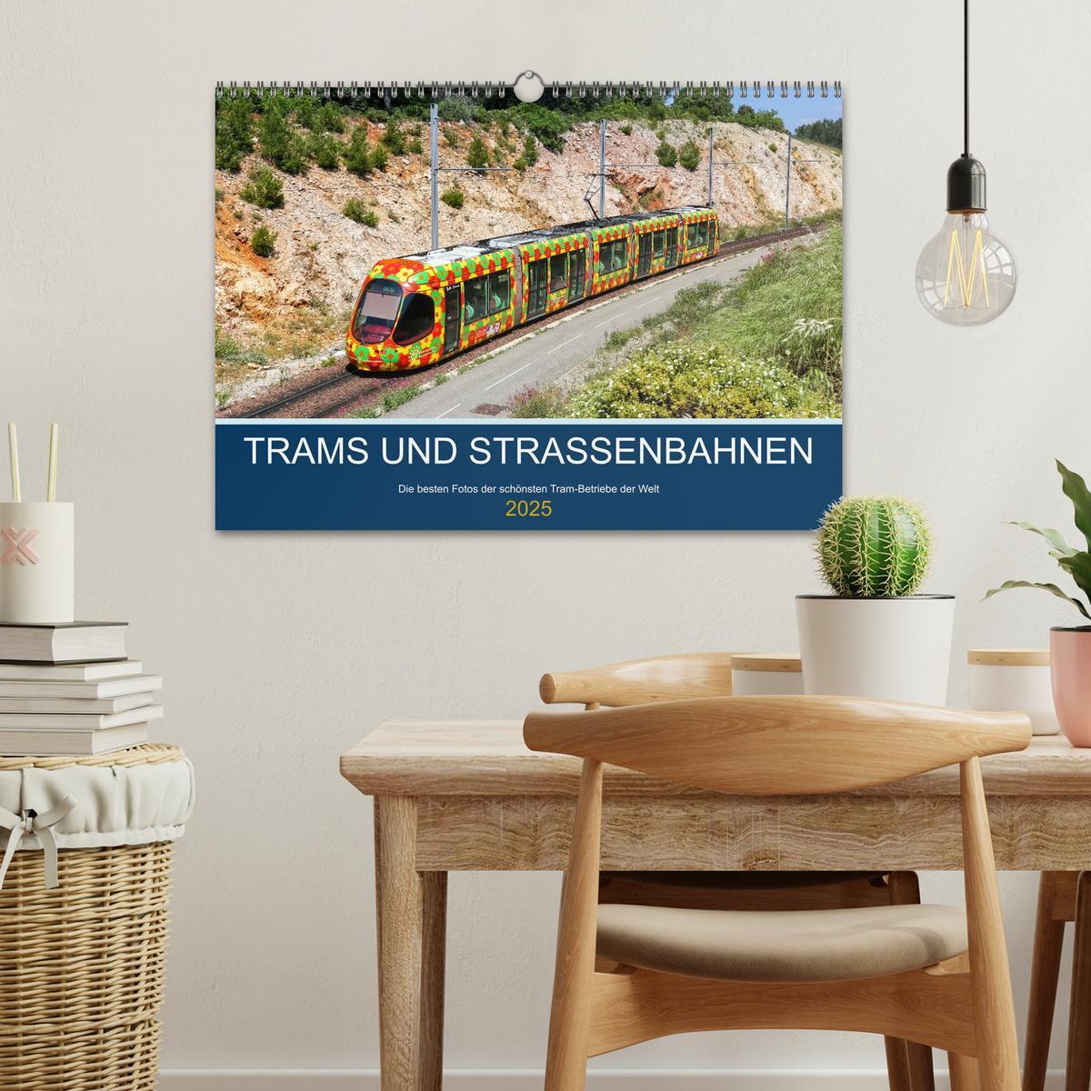 Bild: 9783435044580 | Trams und Straßenbahnen (Wandkalender 2025 DIN A3 quer), CALVENDO...