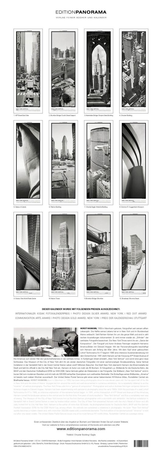 Bild: 9783898236270 | New York Vertical | Horst Hamann | Kalender | XIV | Deutsch | 2024