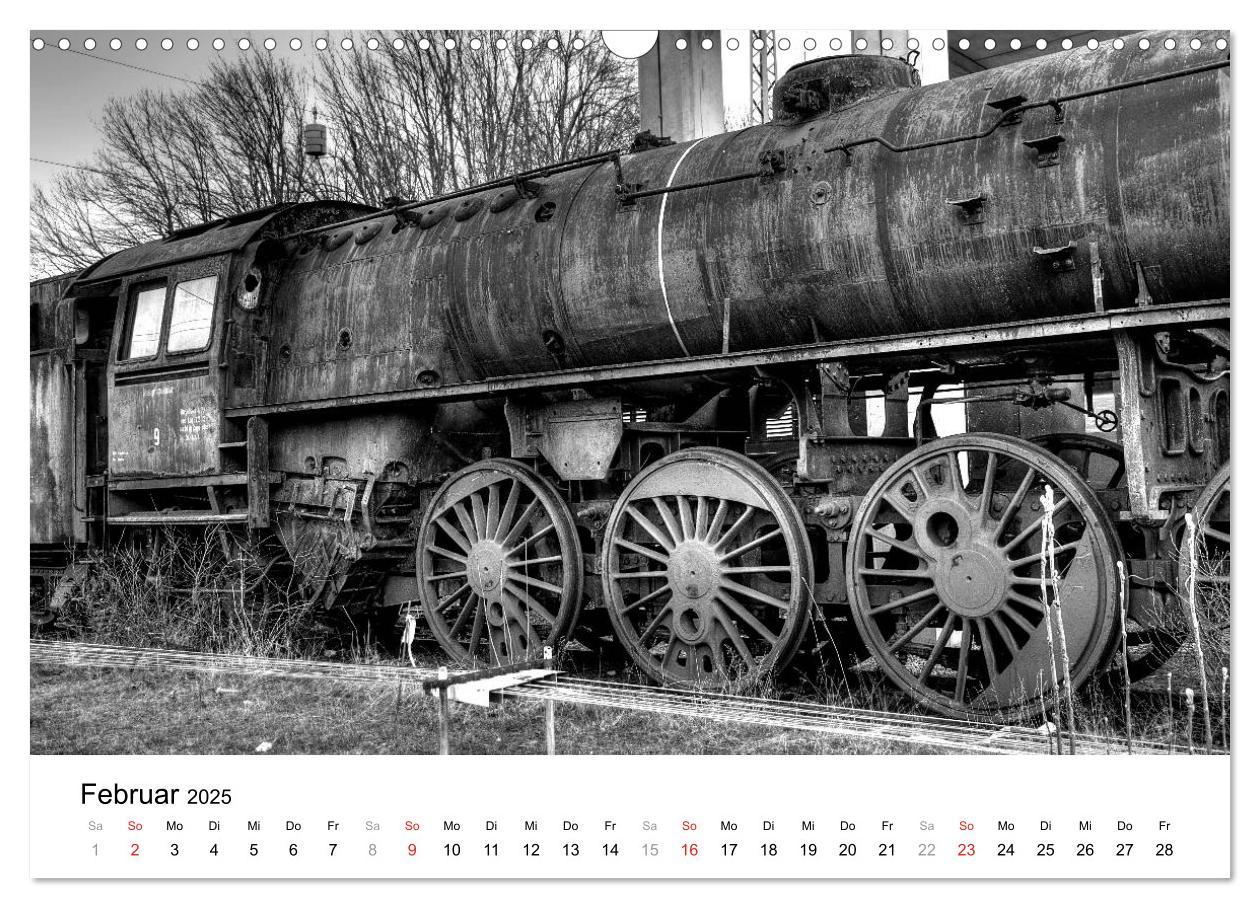 Bild: 9783435375288 | Unter Dampf - Eisenbahnromantik in schwarz-weiß (Wandkalender 2025...