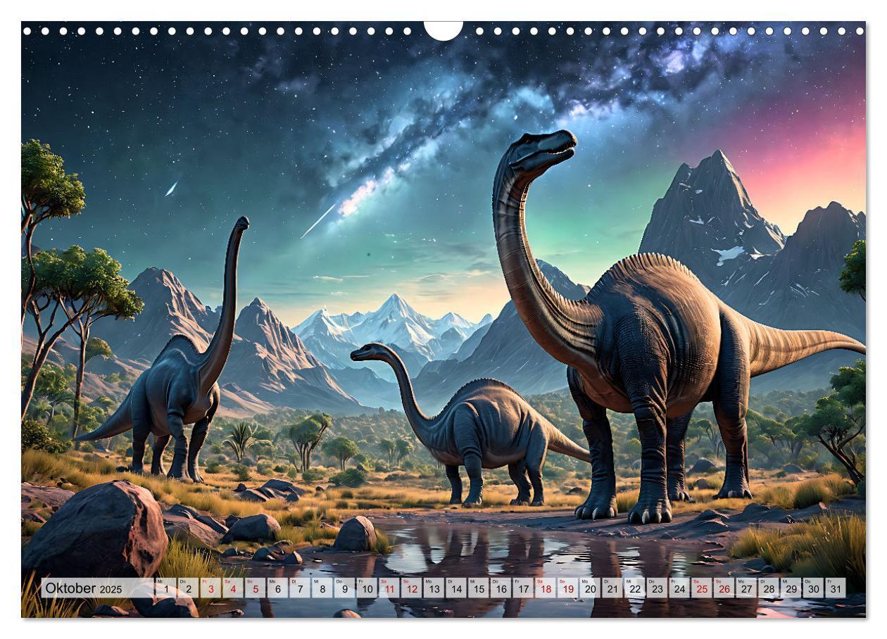 Bild: 9783383798979 | Dinosaurier - die Welt der Urzeitgiganten (Wandkalender 2025 DIN A3...