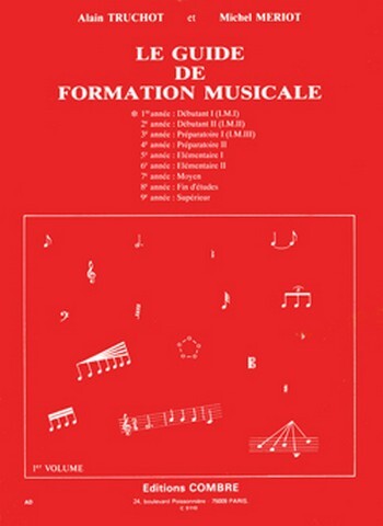 Cover: 9790230351102 | TRUCHOT Alain / MERIOT Michel Guide de formation musicale Vol.1 -...