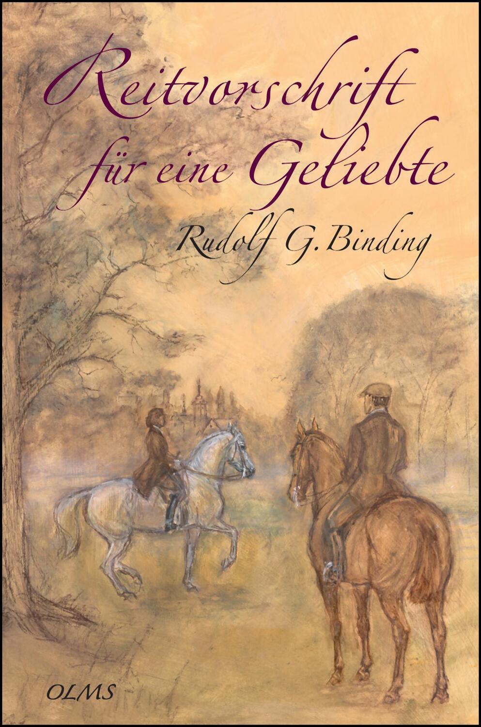 Cover: 9783758202056 | Reitvorschrift für eine Geliebte | Rudolf Binding | Buch | 100 S.