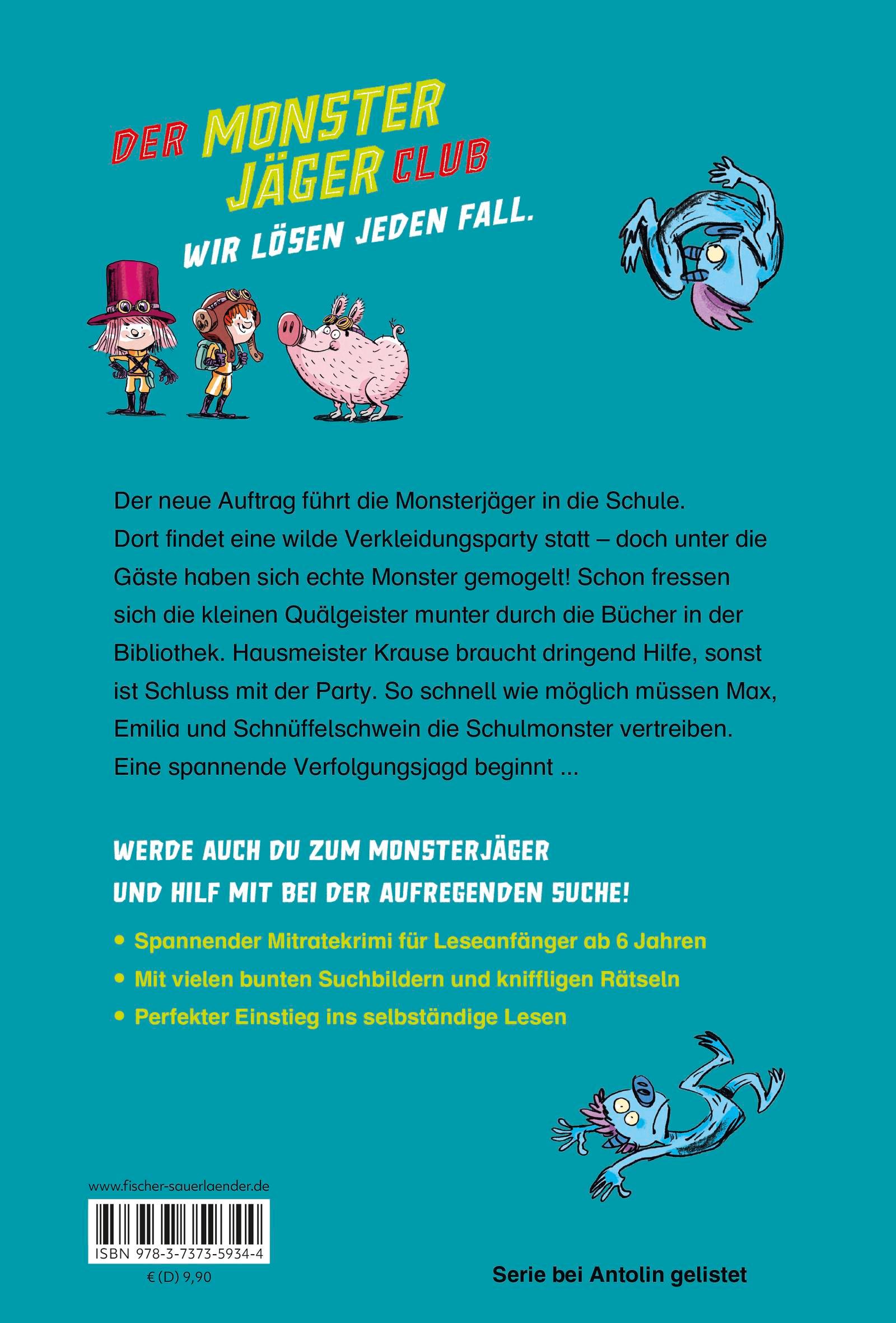 Rückseite: 9783737359344 | Der Monsterjäger-Club 3 - Gruselparty in der Monsterschule | Thilo