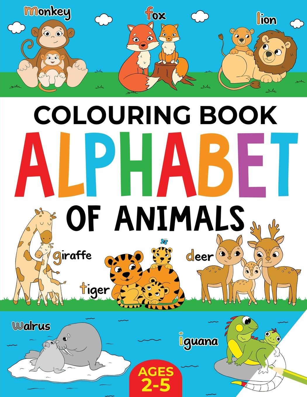 Cover: 9781739902698 | Animal Colouring Book for Children | Alphabet of Animals: Age 2-5