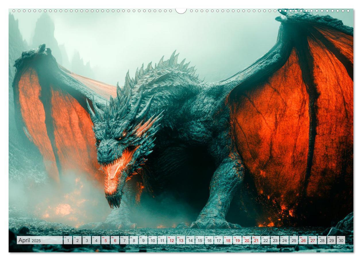 Bild: 9783457181492 | MÄCHTIGE DRACHEN Mystische Wesen (Wandkalender 2025 DIN A2 quer),...