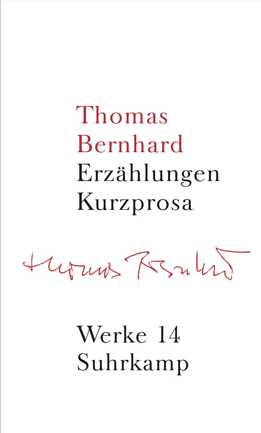 Cover: 9783518415146 | Werke 14: Erzählungen. Kurzprosa | Werke in 22 Bänden, Band 14 | Buch