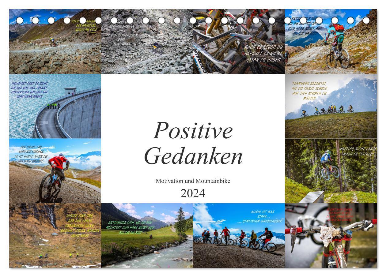 Cover: 9783675744080 | Positive Gedanken - Motivation und Mountainbike (Tischkalender 2024...