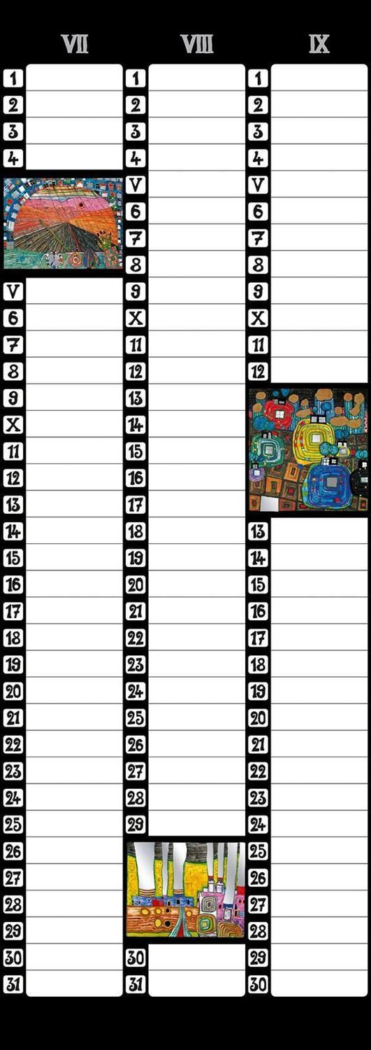 Bild: 9783946177012 | Hundertwasser Birthday Calendar | Kalender | Spiralbindung | 5 S.