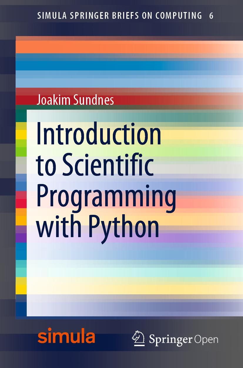 Cover: 9783030503550 | Introduction to Scientific Programming with Python | Joakim Sundnes