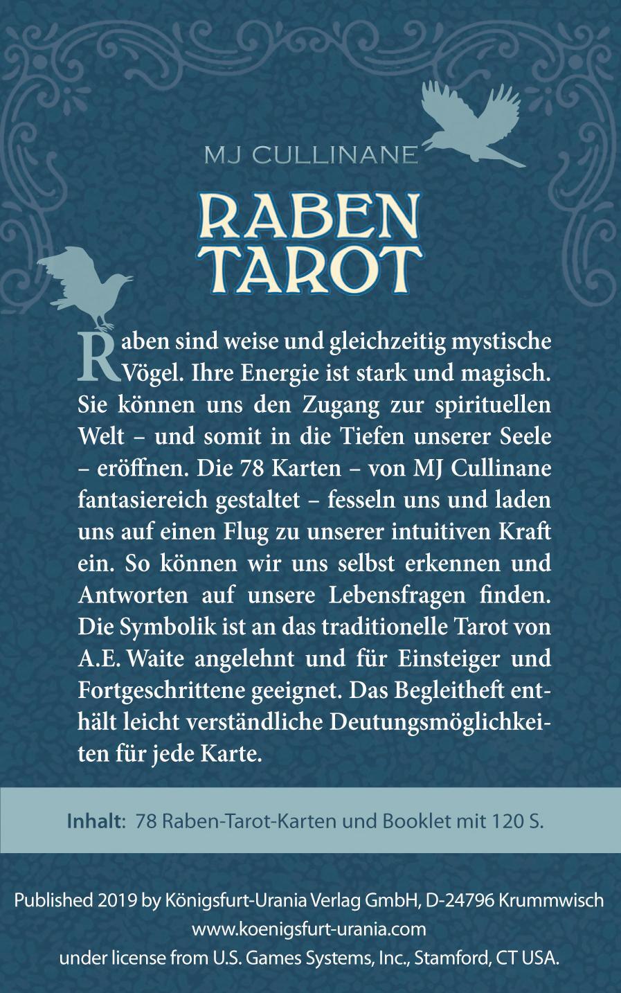 Rückseite: 9783868265545 | Raben Tarot | Set mit Booklet und Karten | Mj Cullinane | Buch | 2019