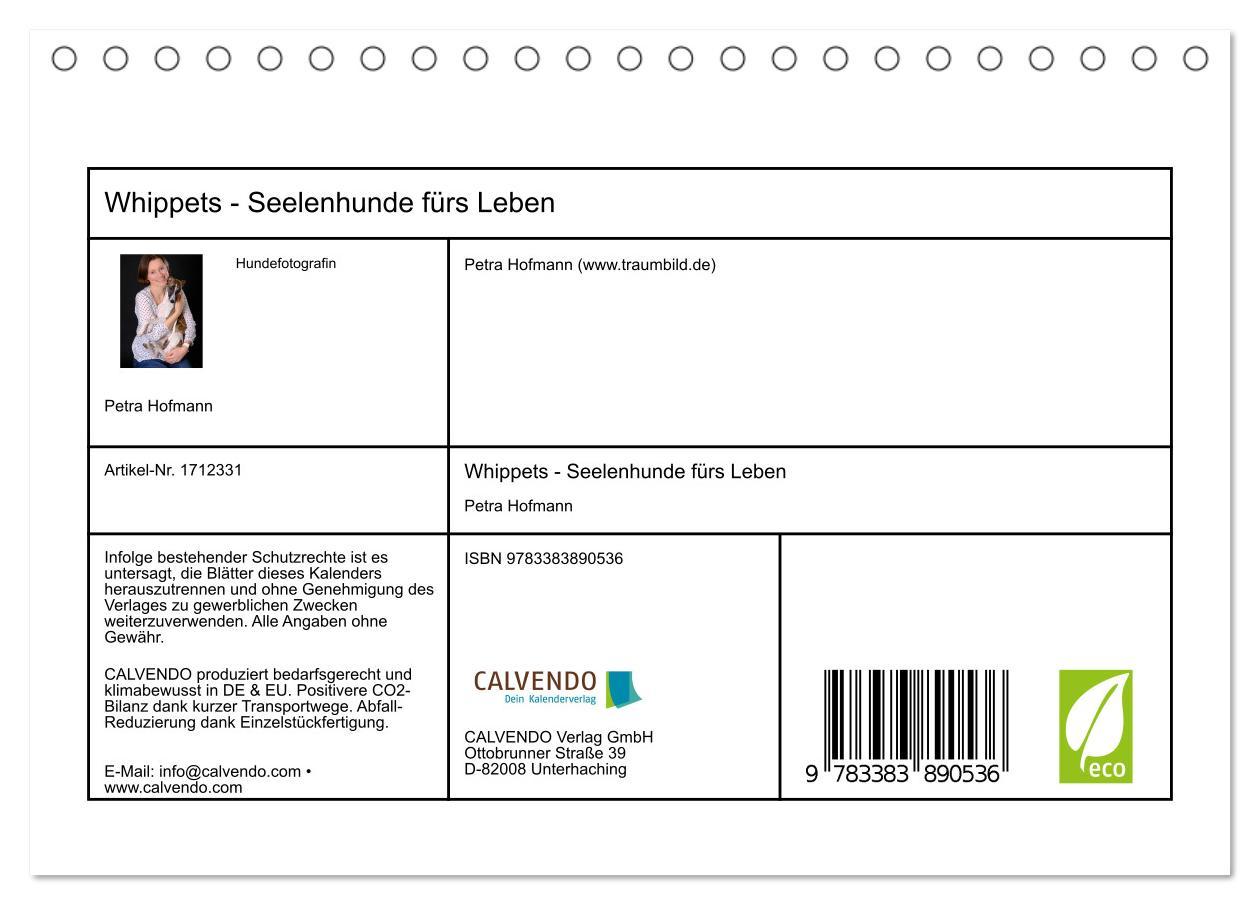 Bild: 9783383890536 | Whippets - Seelenhunde fürs Leben (Tischkalender 2025 DIN A5 quer),...