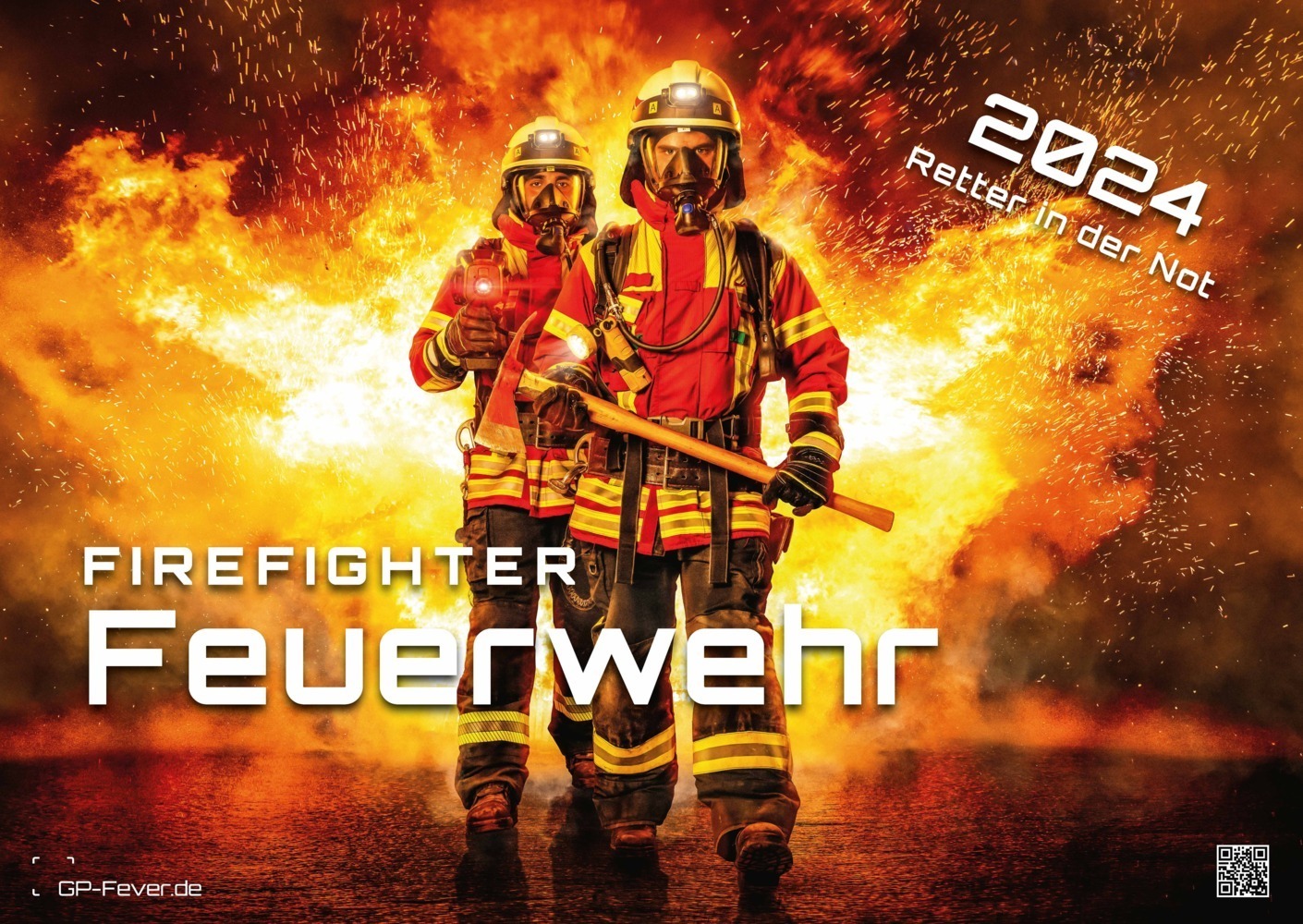 Cover: 9783986732486 | FIREFIGHTER - Retter in der Not - Feuerwehr - 2024 - Kalender DIN A2