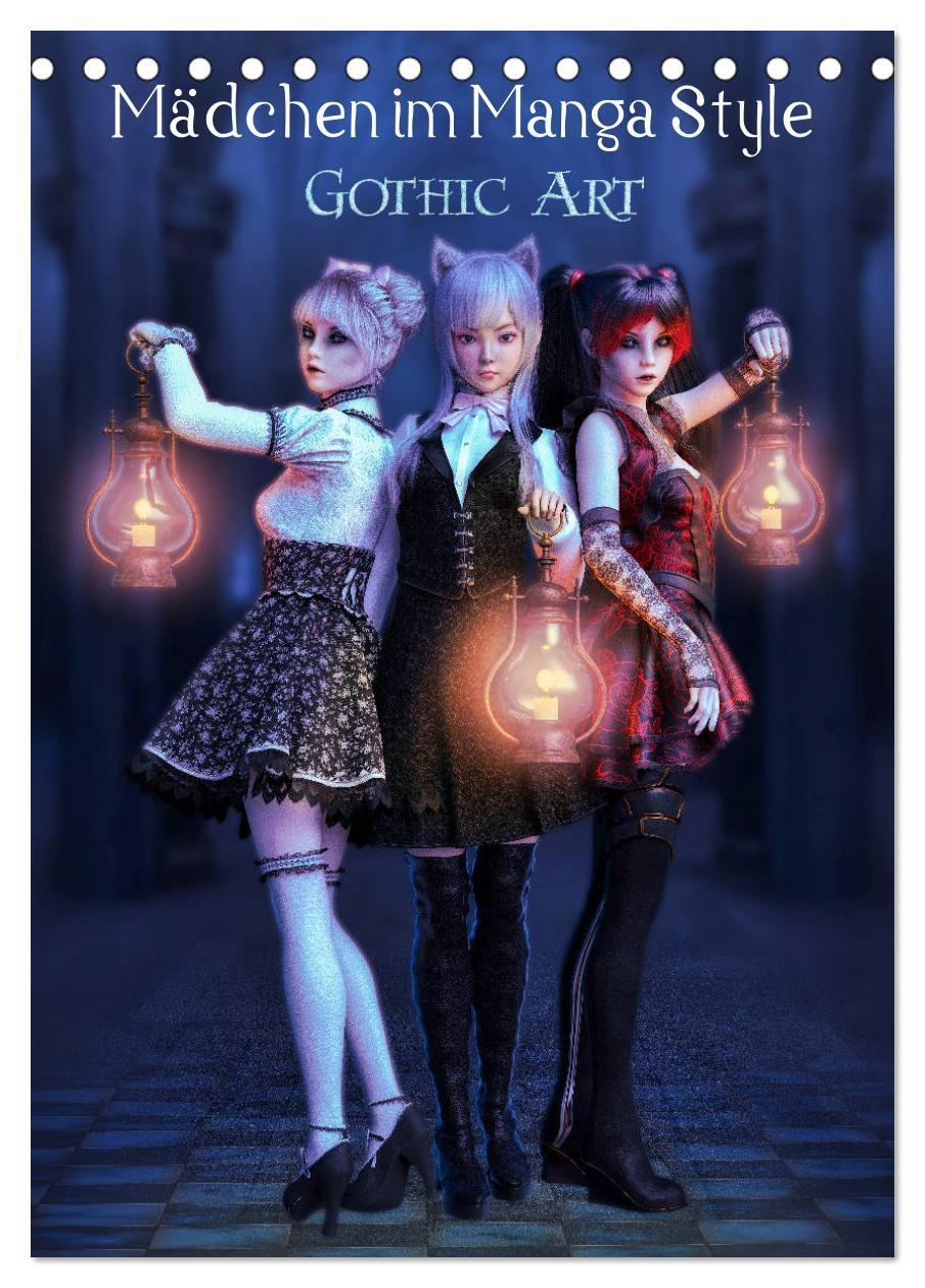 Cover: 9783383059278 | Mädchen im Manga Style (Gothic Art) (Tischkalender 2024 DIN A5...