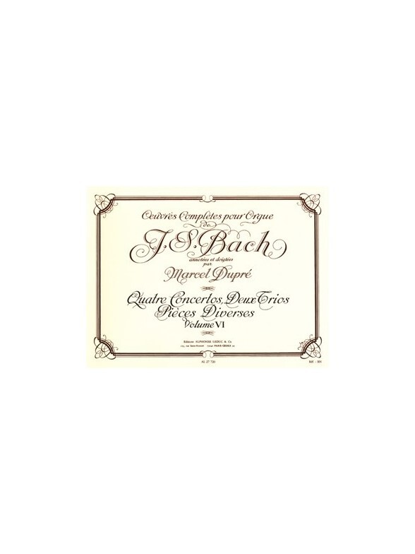 Cover: 9790046277207 | Oeuvres complètes pour orgue vol.6 4 concertos, 2 trios | Bach | Buch