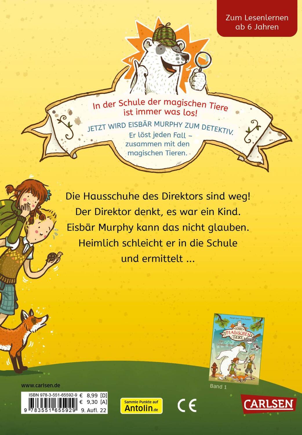 Rückseite: 9783551655929 | Die Schule der magischen Tiere ermittelt 2: Der Hausschuh-Dieb (Zum...