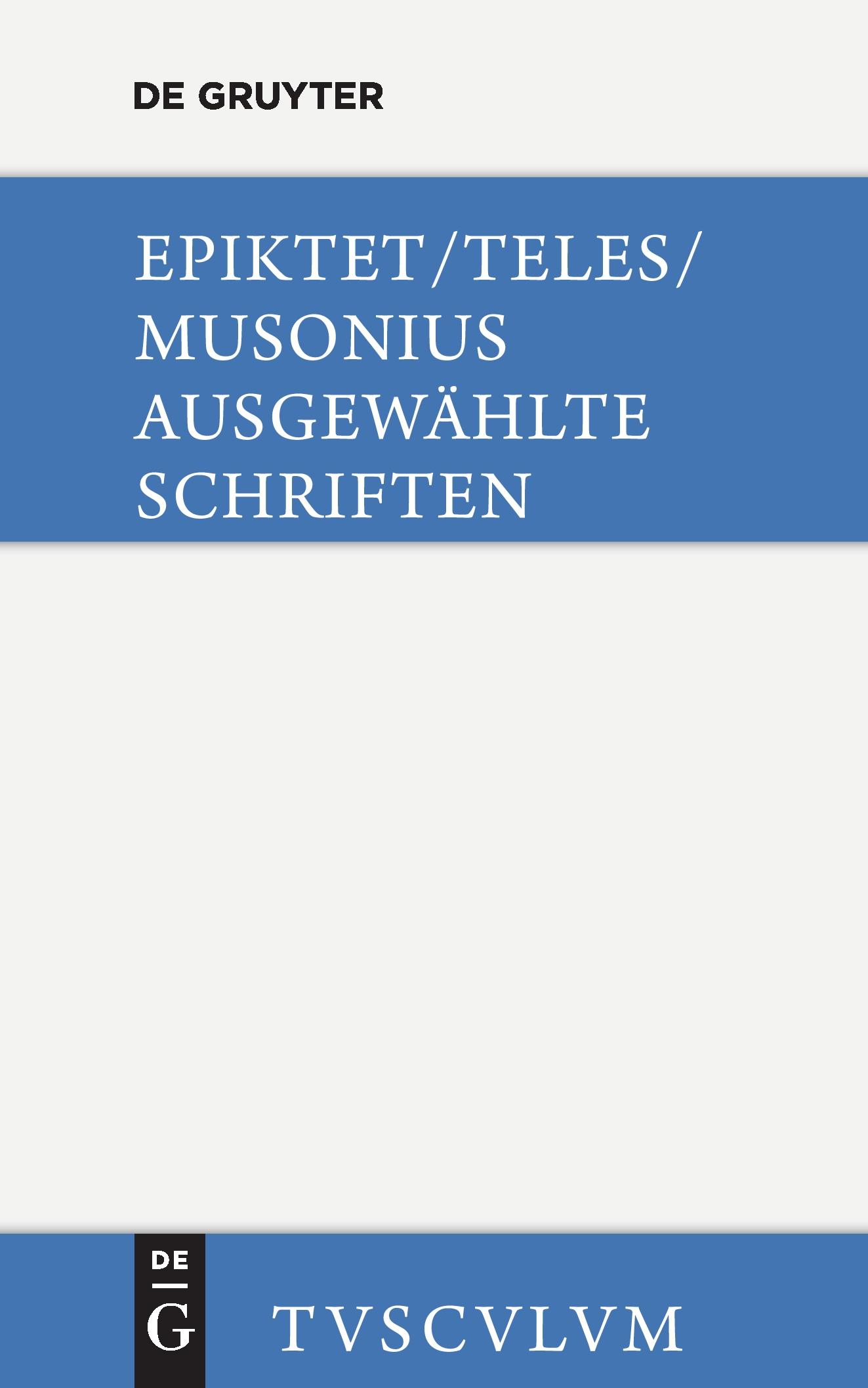 Cover: 9783110359381 | Ausgewählte Schriften | Griechisch - deutsch | Epiktet (u. a.) | Buch