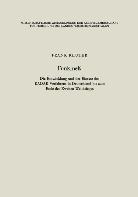 Cover: 9783663199830 | Funkmeß | Frank Reuter | Taschenbuch | Paperback | 288 S. | Deutsch