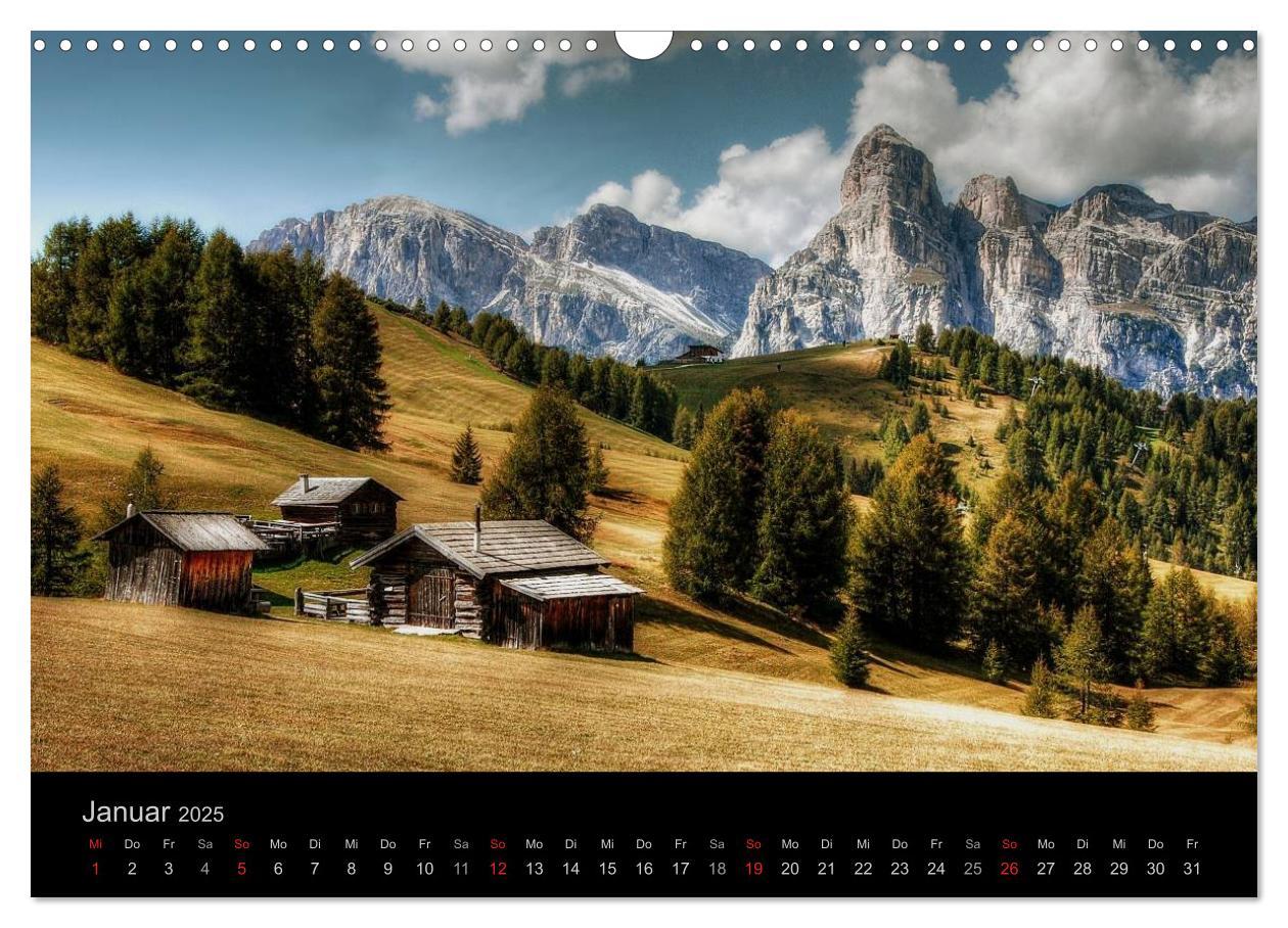 Bild: 9783435808410 | Mystische Dolomiten (Wandkalender 2025 DIN A3 quer), CALVENDO...