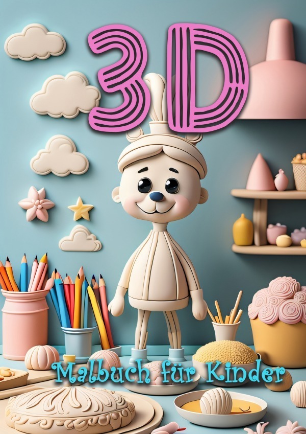 Cover: 9783757557287 | 3D Malbuch für Kinder ab 4 Jahre | Musterstück Grafik | Taschenbuch