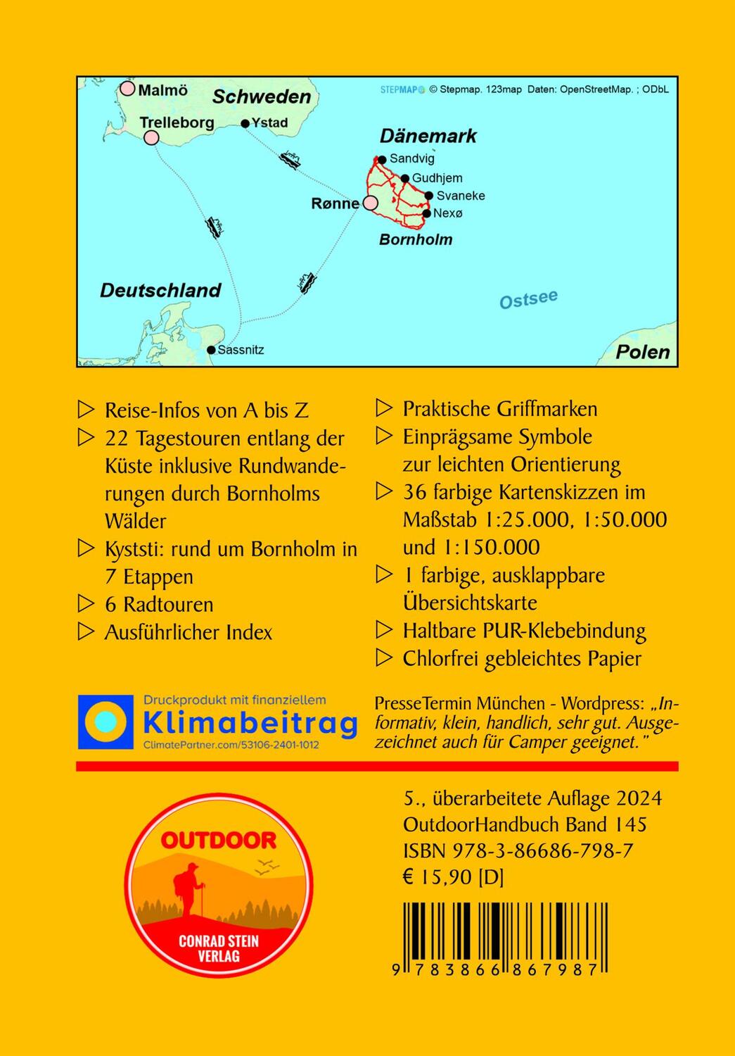 Rückseite: 9783866867987 | Dänemark: Bornholm | Reinhard Kummer | Taschenbuch | 192 S. | Deutsch