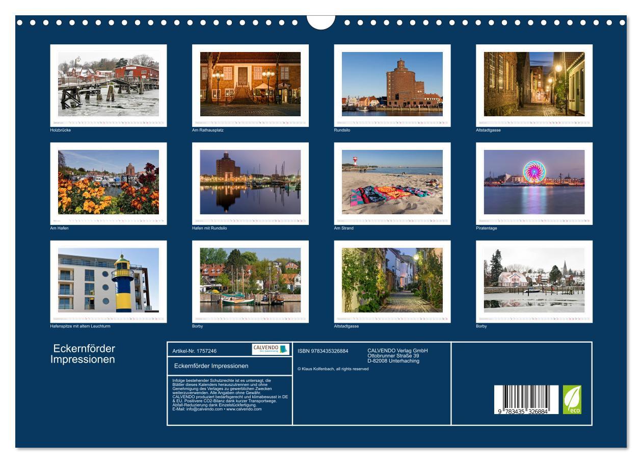 Bild: 9783435326884 | Eckernförder Impressionen (Wandkalender 2025 DIN A3 quer), CALVENDO...