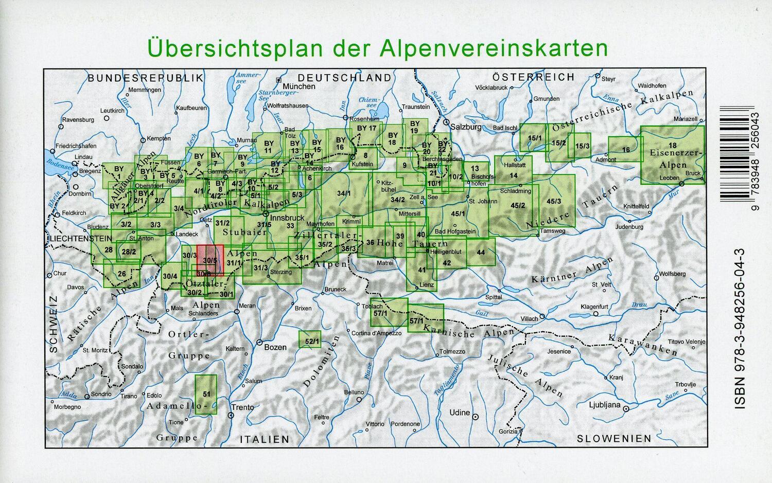 Bild: 9783948256043 | Ötztaler Alpen, Geigenkamm 1:25 000 | Wegmarkierung | (Land-)Karte