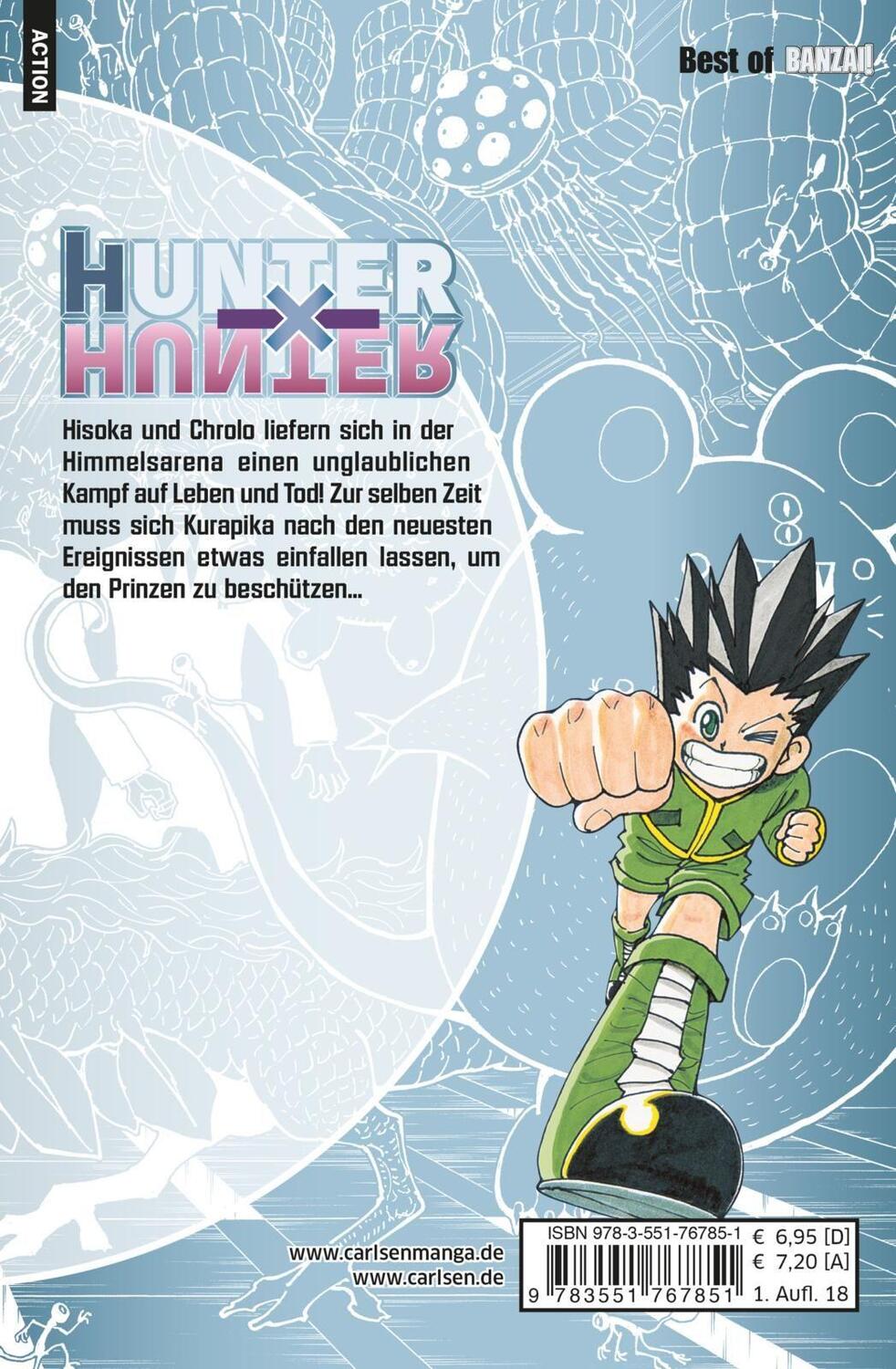Rückseite: 9783551767851 | Hunter X Hunter 34 | Yoshihiro Togashi | Taschenbuch | Hunter X Hunter