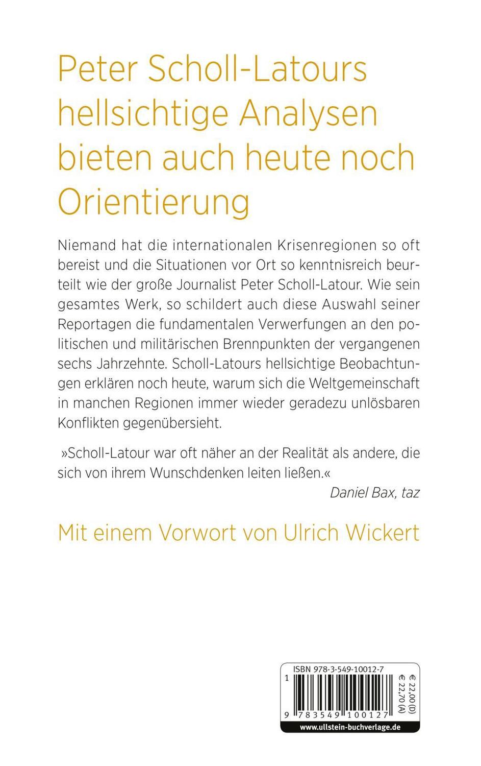 Rückseite: 9783549100127 | Betrachtungen eines Weltreisenden | Peter Scholl-Latour | Buch | 2019