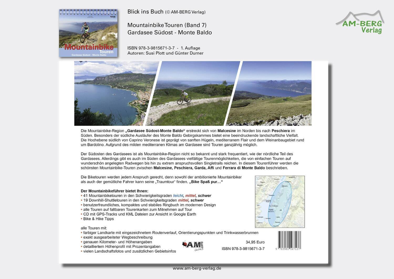 Bild: 9783981567137 | Mountainbike Touren Gardasee Südost - Monte Baldo | Band 7 | Buch