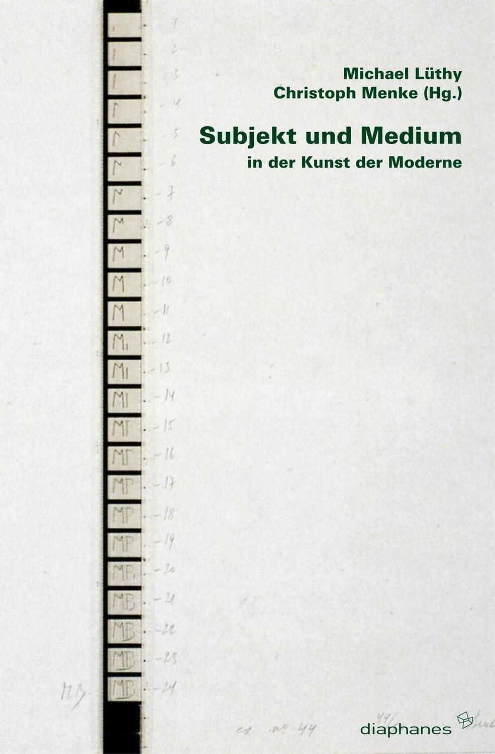 Cover: 9783935300957 | Subjekt und Medium in der Kunst der Moderne | hors série | Taschenbuch