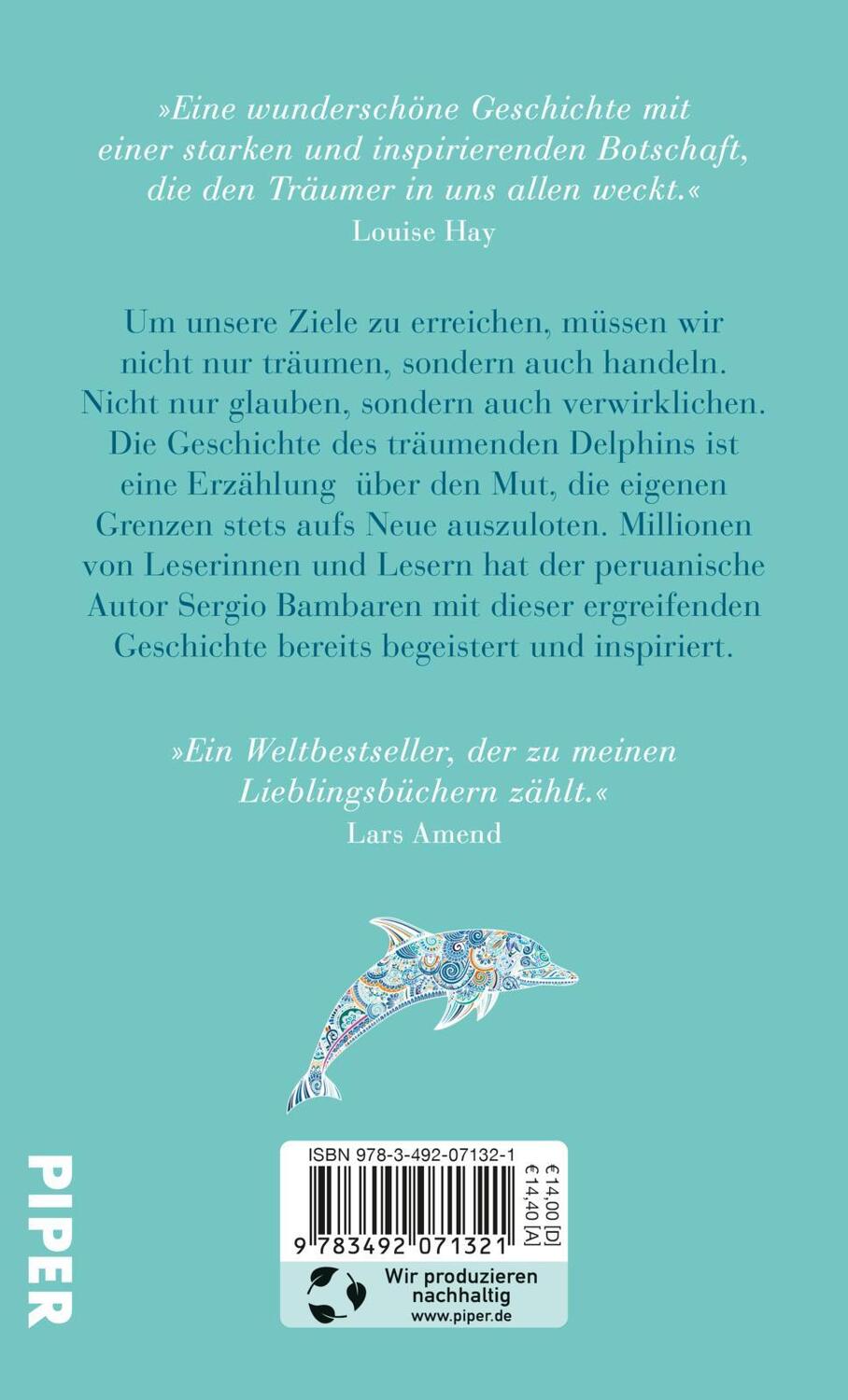 Rückseite: 9783492071321 | Der träumende Delphin | Sergio Bambaren | Buch | 96 S. | Deutsch
