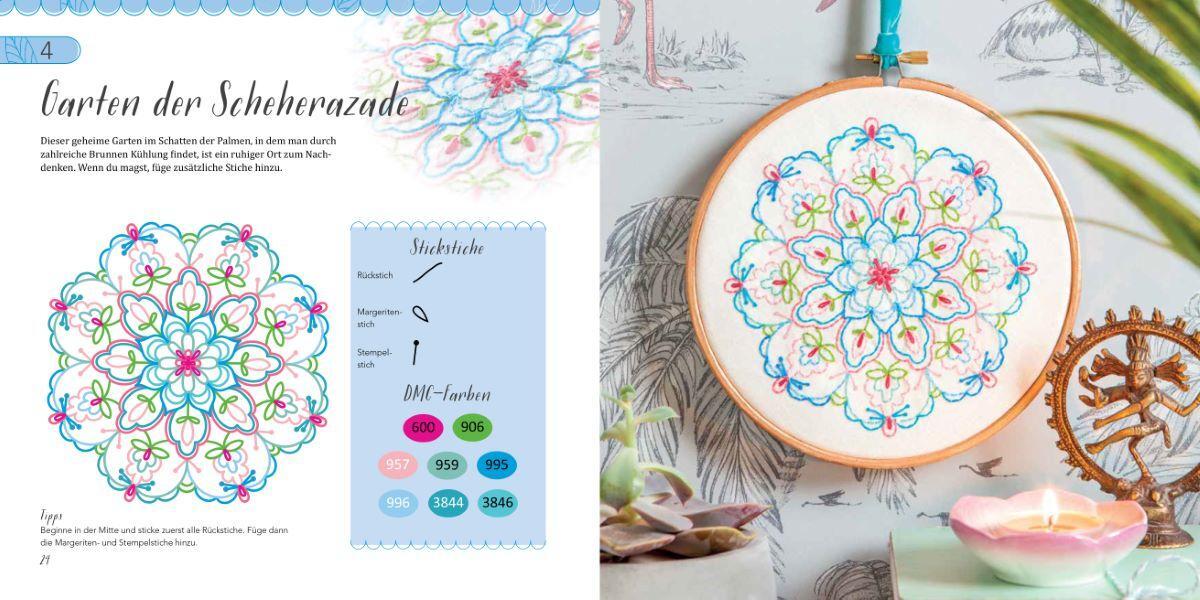 Bild: 9783841066831 | Farbenfrohe Mandalas sticken | Carina Envoldsen-Harris | Taschenbuch