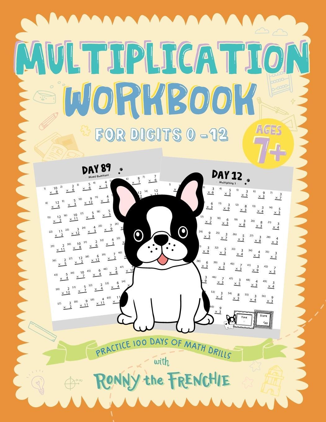 Cover: 9781923029033 | Multiplication Workbook for Digits 0 - 12 | Ronny the Frenchie | Buch