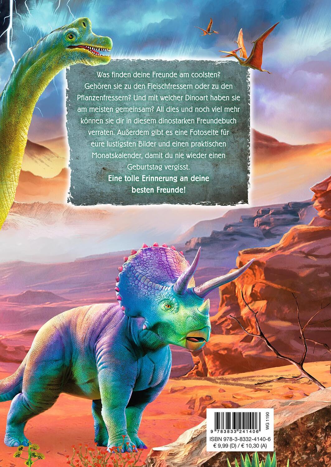Rückseite: 9783833241406 | Dinosaurs by P.D. Moreno: Meine Freunde | Freundebuch | Buch | 72 S.