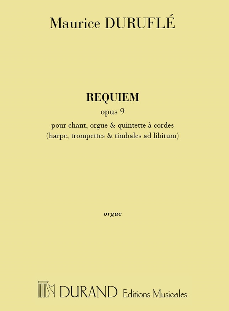 Cover: 9790044065851 | Requiem Opus 9 - Organ | Maurice Duruflé | Einzelstimme | 2001