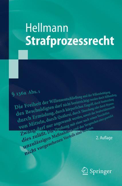 Cover: 9783540282822 | Strafprozessrecht | Uwe Hellmann | Taschenbuch | Springer