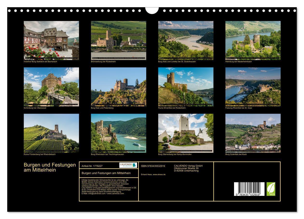 Bild: 9783435532919 | Burgen und Festungen am Mittelrhein (Wandkalender 2025 DIN A3...