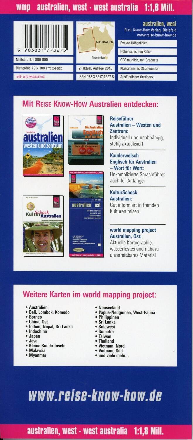 Bild: 9783831773275 | Reise Know-How Landkarte Australien, West / Australia, West...