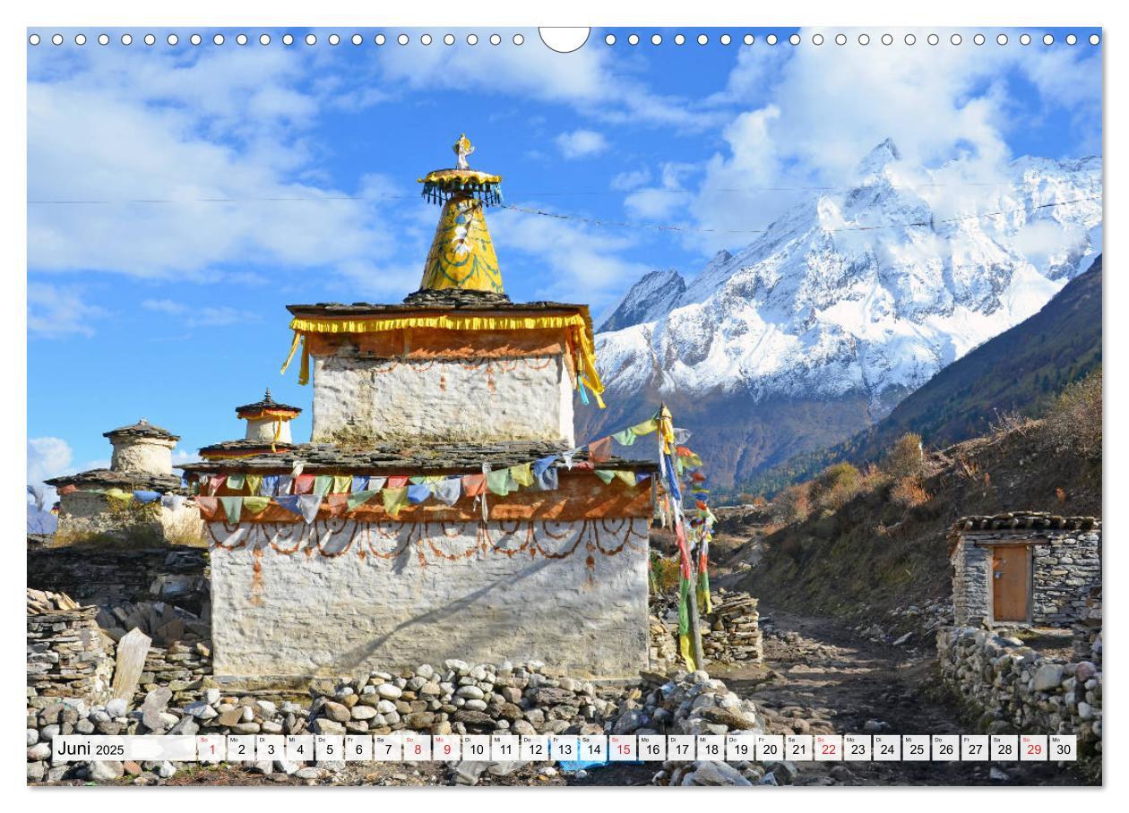 Bild: 9783435251940 | NEPAL, die Umrundung des Manaslu (Wandkalender 2025 DIN A3 quer),...