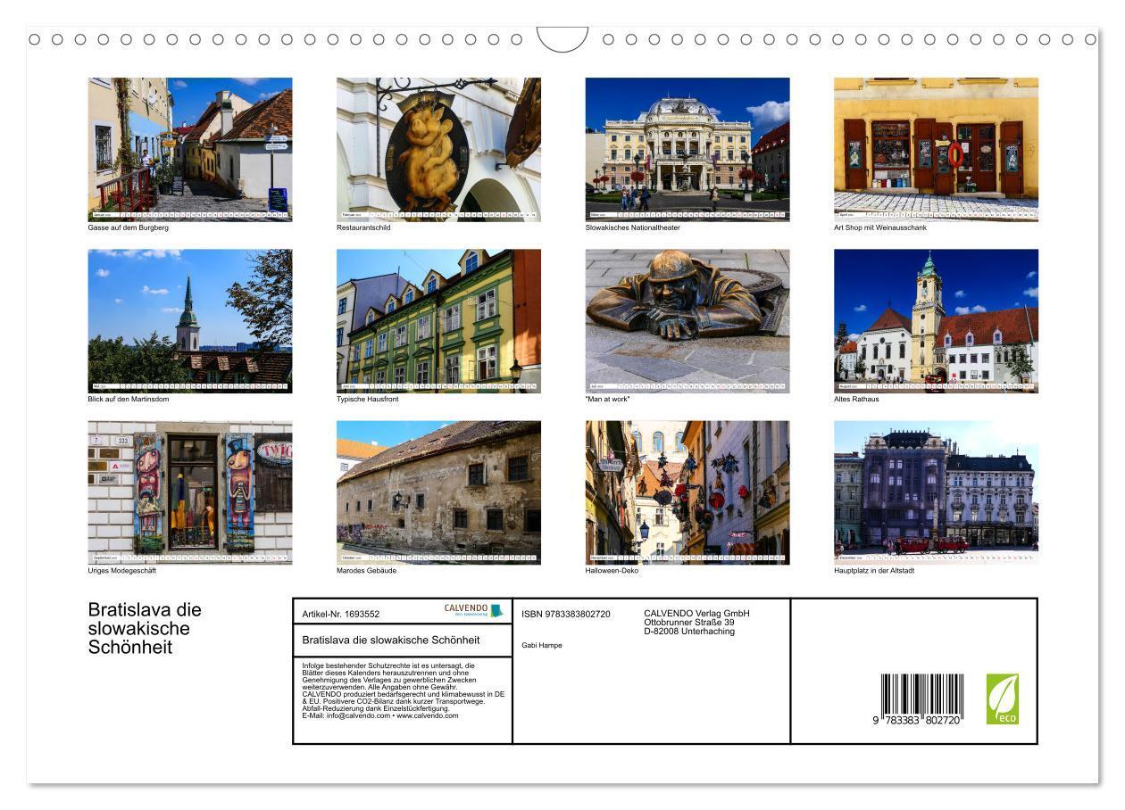 Bild: 9783383802720 | Bratislava die slowakische Schönheit (Wandkalender 2025 DIN A3...