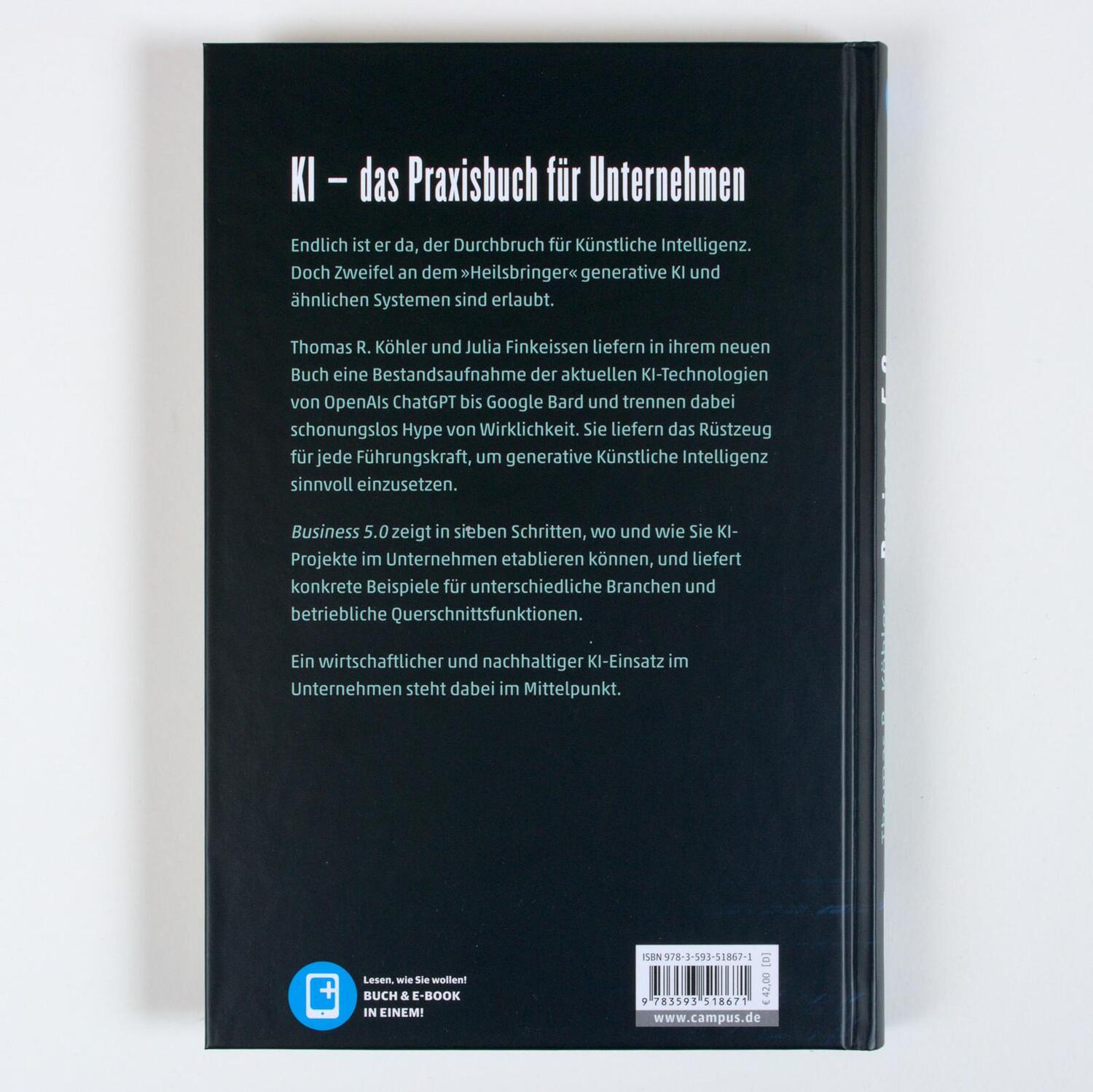 Rückseite: 9783593518671 | Business 5.0 | Thomas R. Köhler (u. a.) | Bundle | 1 Buch | Deutsch