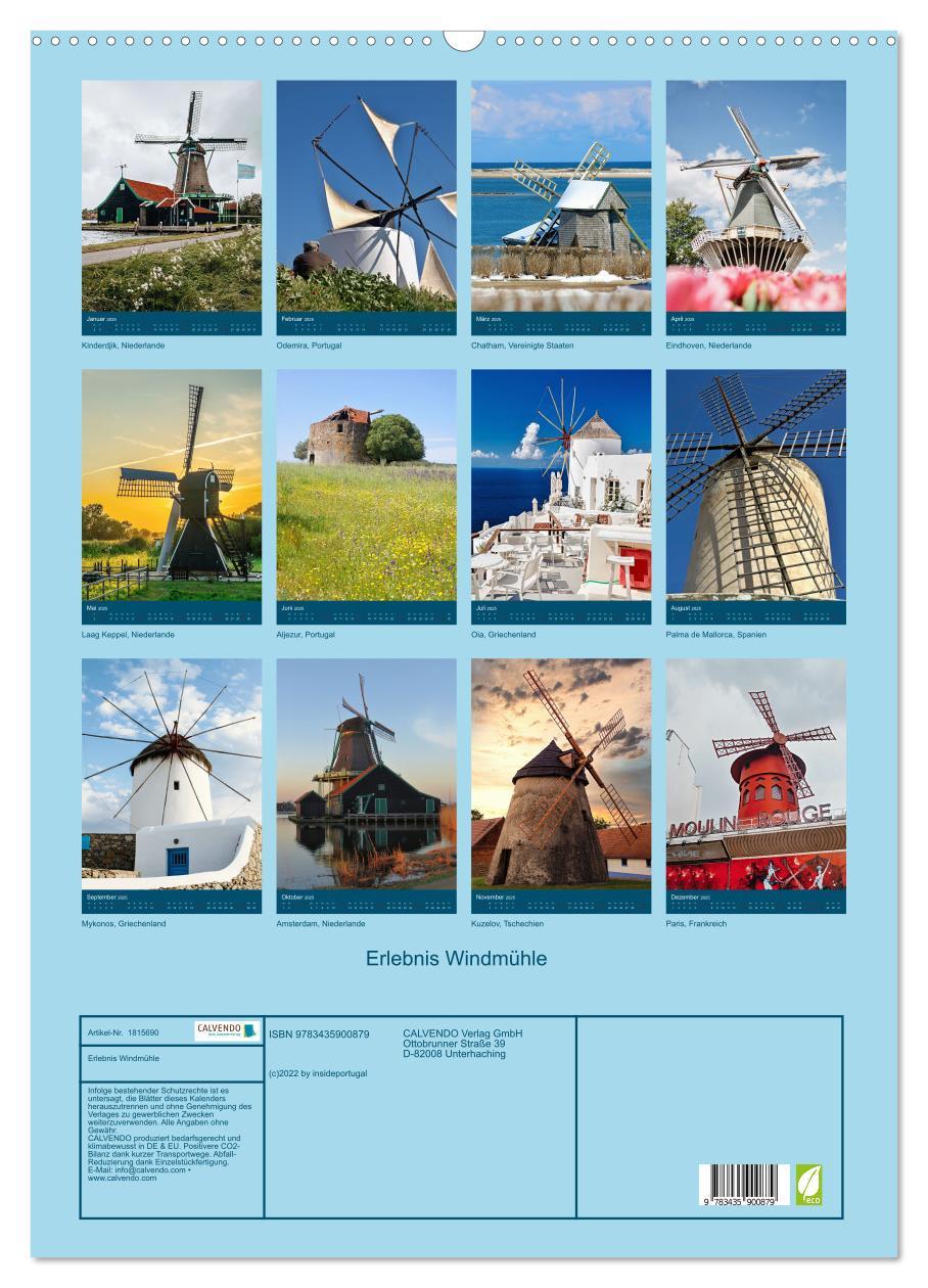 Bild: 9783435900879 | Erlebnis Windmühle (Wandkalender 2025 DIN A2 hoch), CALVENDO...