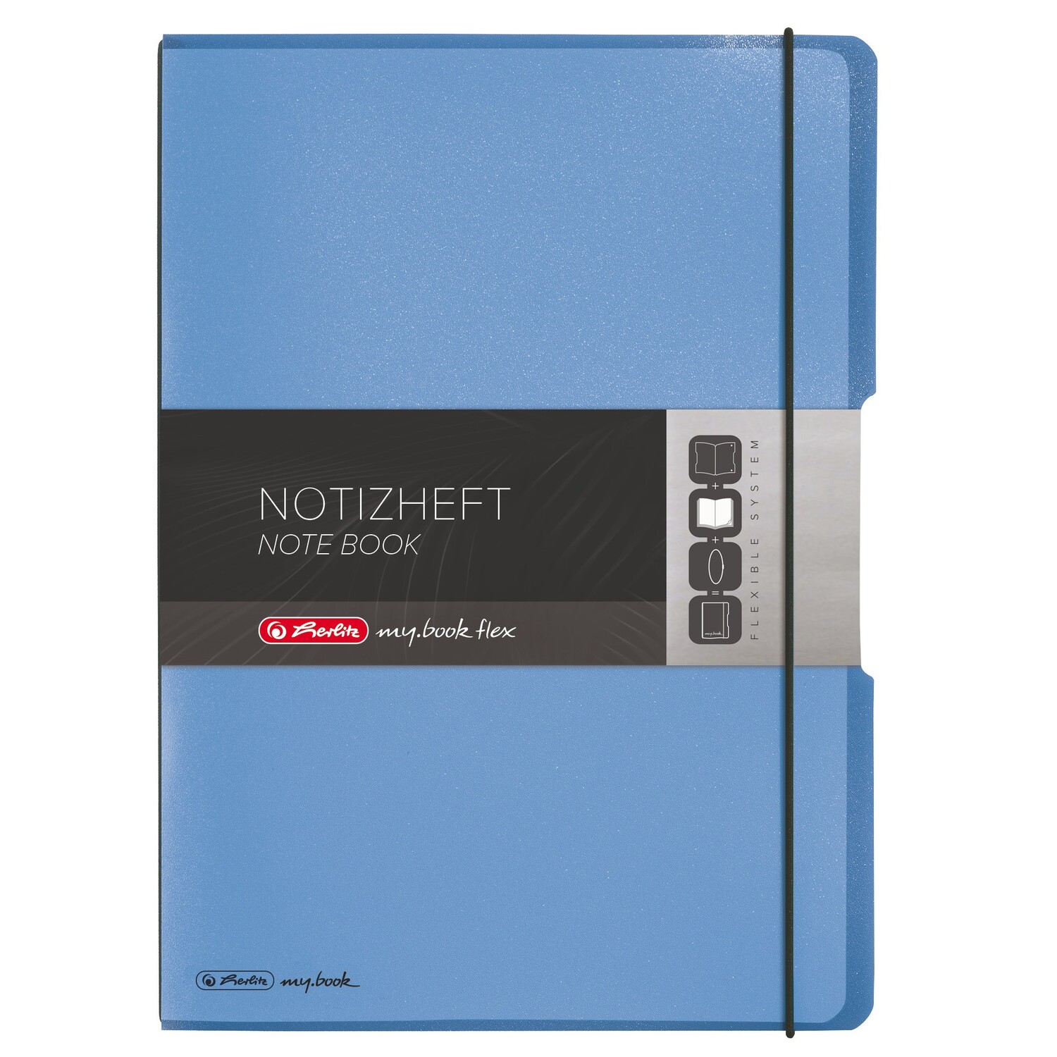Cover: 4008110491387 | Herlitz Notizheft flex A4 2x40 Blatt Lineatur 27+28, blau | 11361441