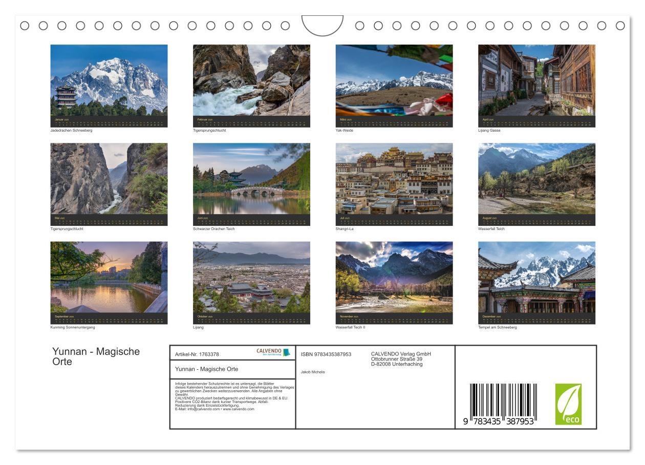 Bild: 9783435387953 | Yunnan - Magische Orte (Wandkalender 2025 DIN A4 quer), CALVENDO...