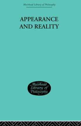 Cover: 9780415606790 | Appearance and Reality | A Metaphysical Essay | F H Bradley | Buch