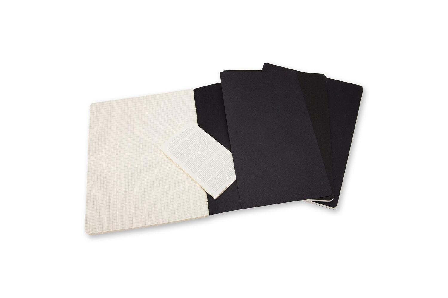 Cover: 9788883705021 | Moleskine Cahier Extra Large kariert schwarz. 3er Pack | Moleskine