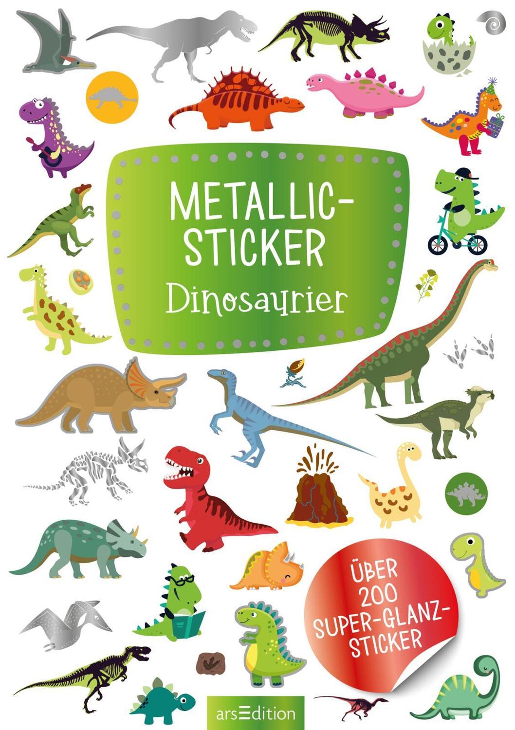 Bild: 4014489126799 | Metallic-Sticker - Dinosaurier | Über 200 Super-Glanz-Sticker | Stück