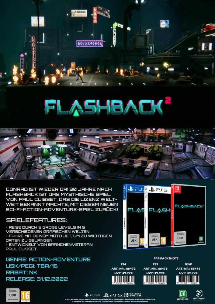 Cover: 3701529501852 | Flashback 2, 1 Nintendo Switch-Spiel (Limited Edition) | Stück | 2023