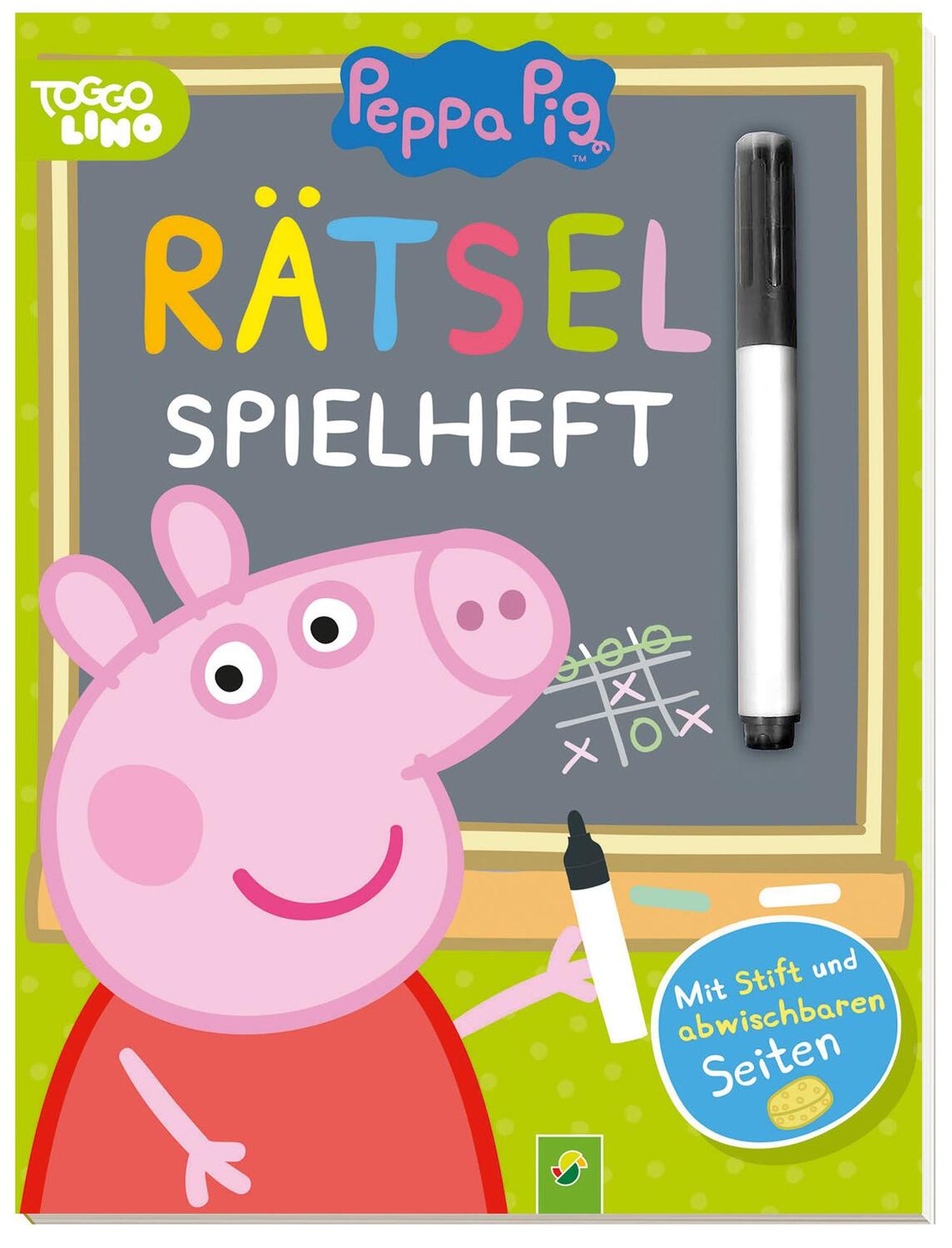 Cover: 9783849924195 | Peppa Pig - Rätsel-Spielheft. Mit Stift und abwischbaren Seiten | Buch
