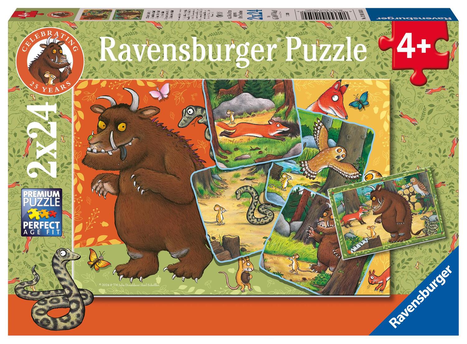 Cover: 4005555010500 | Ravensburger Kinderpuzzle 12001050 - 25 Jahre Grüffelo! - 2x24...